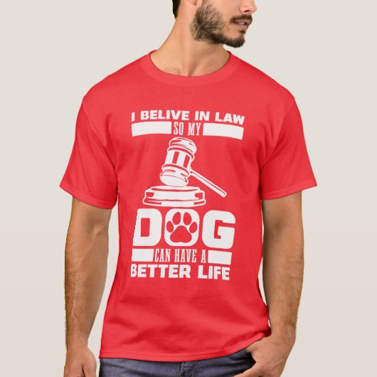 Lawyer Dog retro boy Tシャツ (正面)