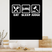 Lawyer Eat Sleep Judge ポスター (キッチン)