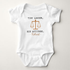 Lawyer Gender Reveal Tiny Lawyer Big Attitude ベビーボディスーツ