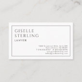 Lawyer Luxury Minimalist Black White 名刺 (正面)
