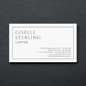 Lawyer Luxury Minimalist Black White 名刺