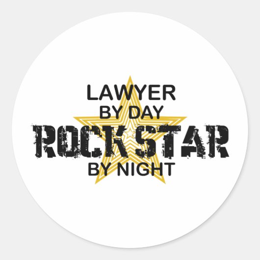 Lawyer Rock Star by Night ラウンドシール (正面)