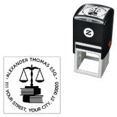 Lawyer Scales of Justice 2B Law Books Name Address セルフインキングスタンプ (インサイチュ)