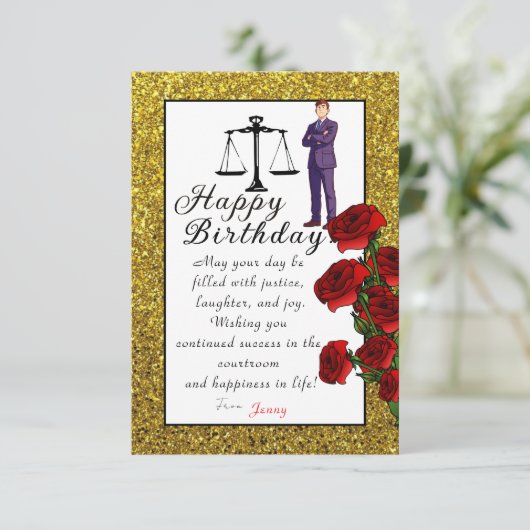 lawyer's birthday カード (スタンド正面)
