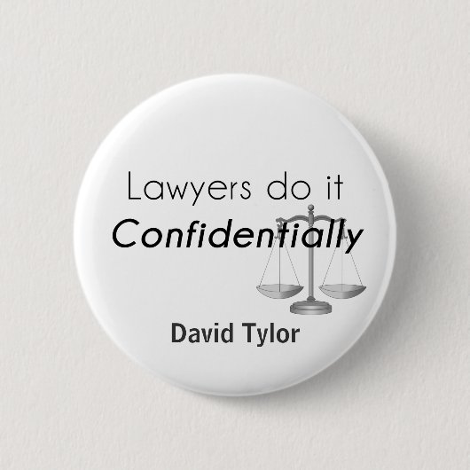 Lawyers do it Confidentially 缶バッジ (正面)