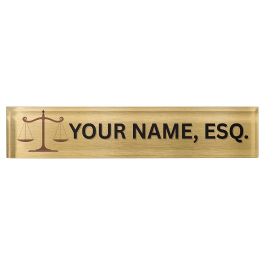 Lawyers Gift Desk Name Plate デスクネームプレート (正面)