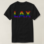 LAXディスコレインボープライドトラベルギフト Tシャツ (デザイン正面)