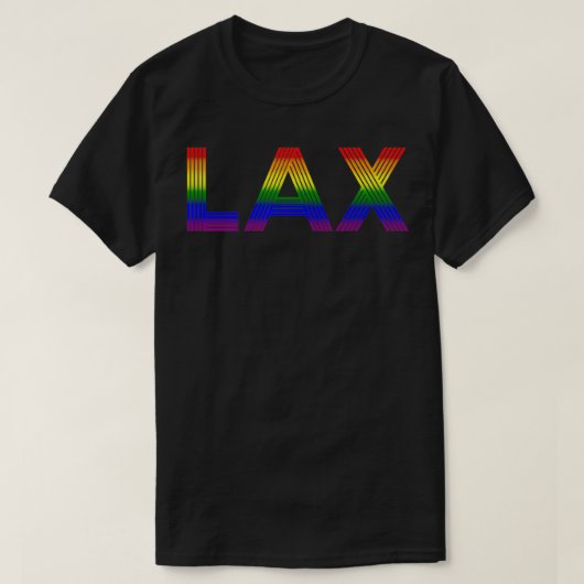 LAXディスコレインボープライドトラベルギフト Tシャツ (デザイン正面)