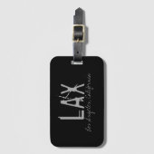 LAXロサンゼルスエアポートタイポグラフィ ラゲッジタグ (正面縦)