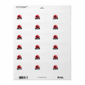 LAX忍者ラクロス住所 シール (フルシート)