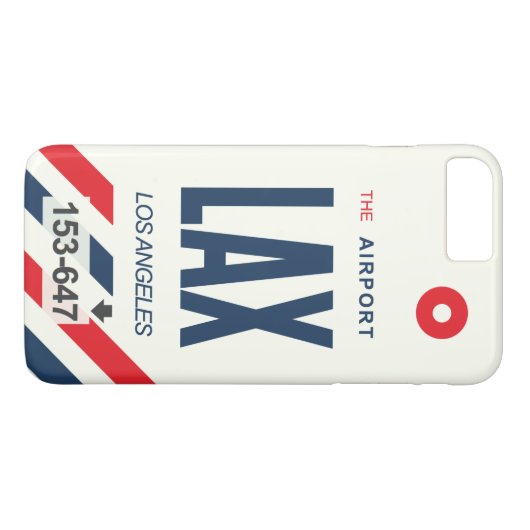 LAX Airport iPhone 7 PLUS Cover Case-Mate iPhoneケース (裏面(横))