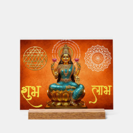Laxmi Mata伝統的ポスター アクリルサイン