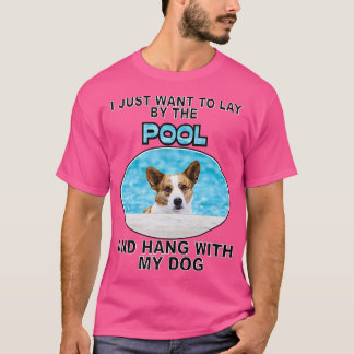 Lay By Pool & Hang W Cardigan Welsh Corgi691 Tシャツ