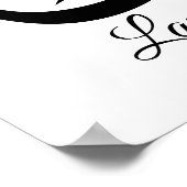 Layan – Arabic Thuluth Calligraphy Name ArtT-Shir ポスター (角)