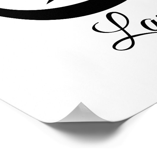 Layan – Arabic Thuluth Calligraphy Name ArtT-Shir ポスター (角)