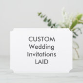 LAYD 100 lb 7" x 5"チケット形状結婚式招待状 招待状 (スタンド正面)