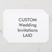 LAYD 100 lb 7" x 5"チケット形状結婚式招待状 招待状 (正面/裏面)