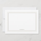 Layered Bereavement White Thank You Notecard サンキューカード (裏面)