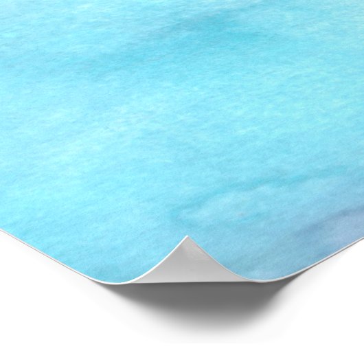 Layered Blues Abstract Painting ポスター (角)