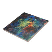 Layered Brushstrokes-Hand Painted Abstract Art タイル (側面)