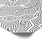 Layered Chevron Wave Mandala with Diamond Accents ポスター (角)