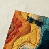 Layered Color Flow – Abstract Topographic Art ビーチタオル (インサイチュ)