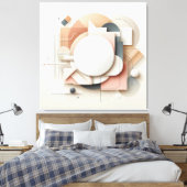 Layered Dimensional Forms キャンバスプリント (インサイチュ (寝室))