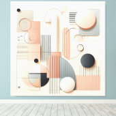 Layered Dimensional Harmony キャンバスプリント (インサイチュ (ウッドフロア))