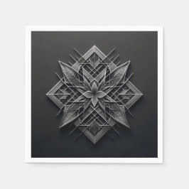 Layered Filigree Bloom スタンダードカクテルナプキン