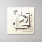 Layered Geometric Fusion キャンバスプリント (正面)