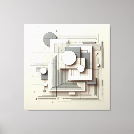 Layered Geometric Fusion キャンバスプリント (正面)