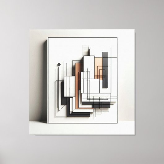 Layered Geometric Structure キャンバスプリント (正面)