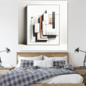 Layered Geometric Structure キャンバスプリント (インサイチュ (寝室))