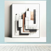 Layered Geometric Structure キャンバスプリント (インサイチュ (ウッドフロア))