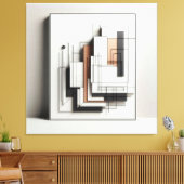 Layered Geometric Structure キャンバスプリント (インサイチュ (リビング))