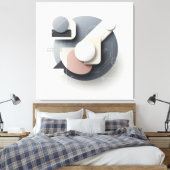 Layered Geometry Spherework キャンバスプリント (インサイチュ (寝室))