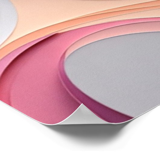 Layered Grace Abstract Feminine Portrait ポスター (角)