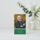 Layered Green and Purple Social Media写真 名刺 (スタンド正面)