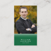 Layered Green and Purple Social Media写真 名刺 (正面)