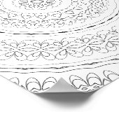 Layered Heart Rings Coloring Page Pattern Design ポスター (角)