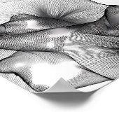 Layered Lace Labyrinth Decoupage Template Line Art ポスター (角)