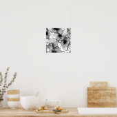 Layered Lace Labyrinth Decoupage Template Line Art ポスター (キッチン)