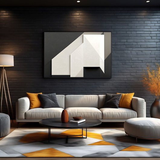 Layered Minimalist Abstract Art キャンバスプリント