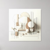Layered Neutral 3D Geometry キャンバスプリント (正面)