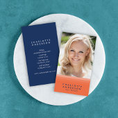 Layered OrangeとBlue Social Mediaの写真 名刺