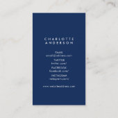 Layered OrangeとBlue Social Mediaの写真 名刺 (裏面)