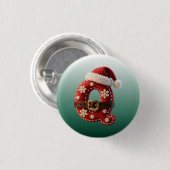 Layered Pastel Gold Trim Letter Q 缶バッジ (正面&裏面)