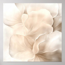 Layered Petal Calm – Elegant Abstract #3 ポスター