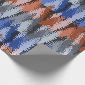 Layered Pine Forest Pattern ラッピングペーパー