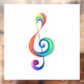 Layered rainbow treble clef ウィンドウサイン (シート2)